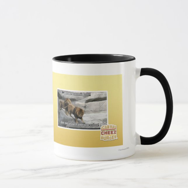 Bite me is just an expression! mug (Right)