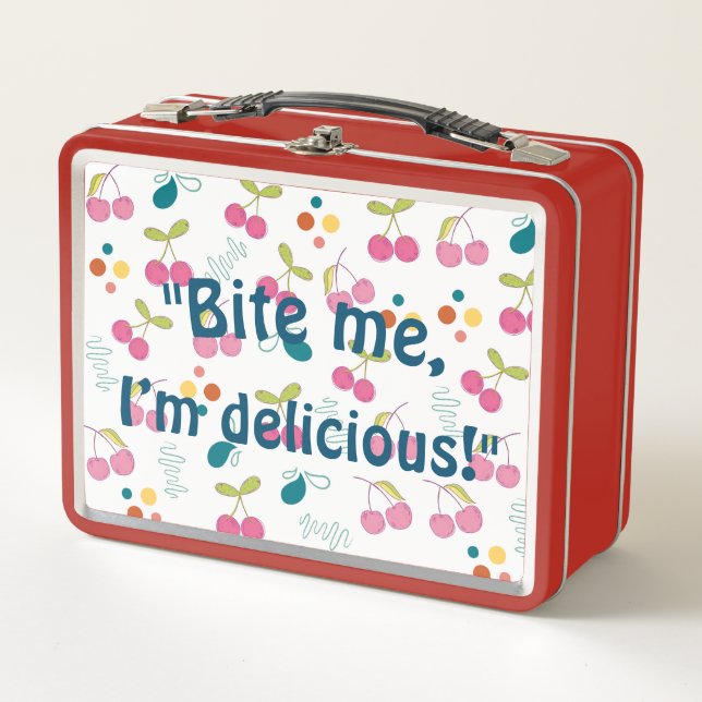 Bite Me Metal Lunchbox (Front)
