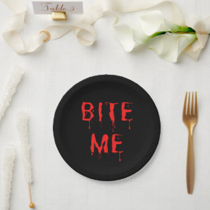 Bite Me Paper Plate