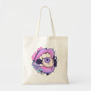 Bite Me Pink Halloween Lips  Tote Bag
