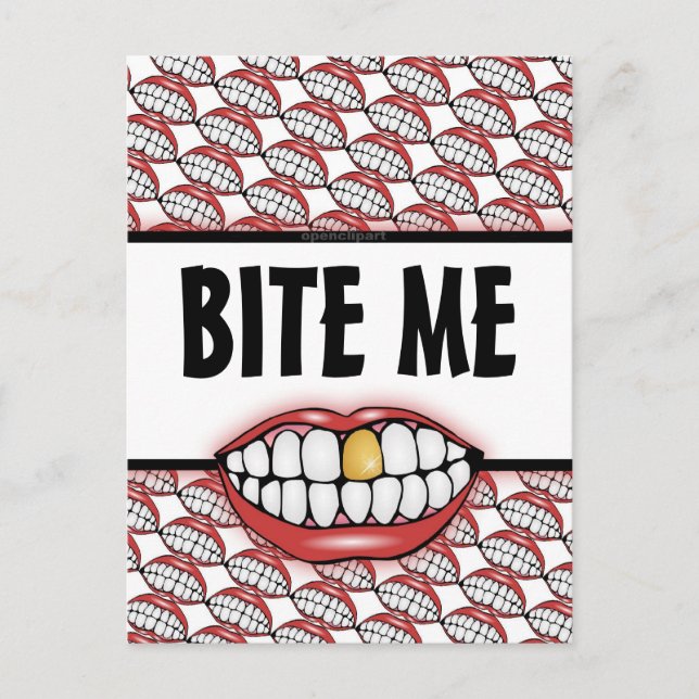 Bite Me Postcard (Front)