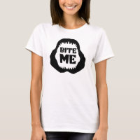 Bite me Quote - Shark Jaws T-Shirt