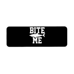 Bite Me - Shark Marine Biology Gift - Animal Ocean Return Address Label