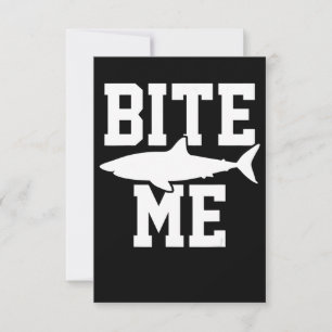 Bite Me - Shark Marine Biology Gift - Animal Ocean RSVP Card