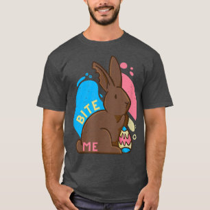 Bite Me,Teen Easter For Men,Easter Chocolate Bunn T-Shirt