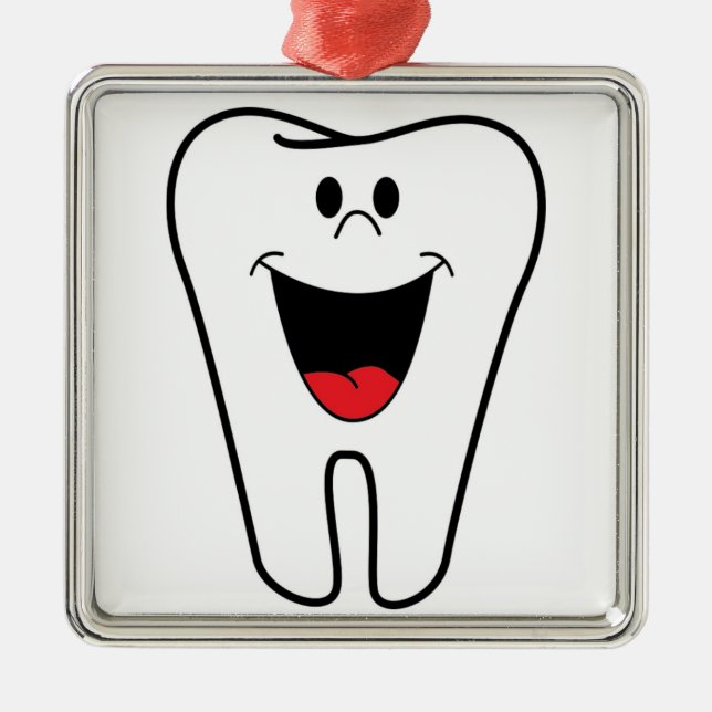 "BITE ME" TOOTH METAL ORNAMENT (Front)