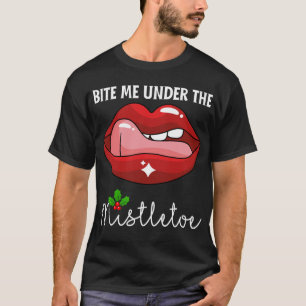 Bite me under the mistletoe ugly Christmas sweater