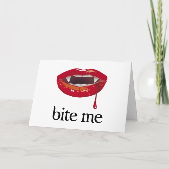 Bite Me Vampire Card (Front)