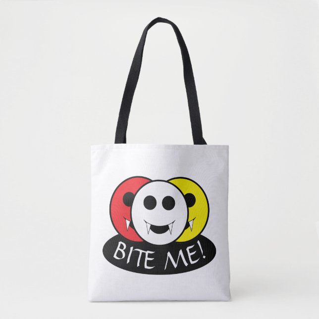 Bite Me! Vampire Tote Bag (Front)