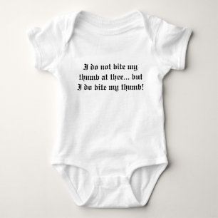 Bite my thumb baby bodysuit