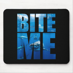 Bite Shark Shirt Sharks Lover Week Awareness Mouse Pad