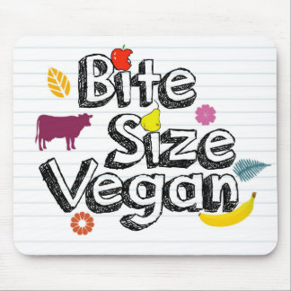 Bite Size Vegan Mousepad New Logo