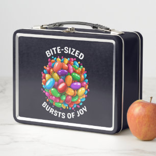 Bite-sized Bursts of Joy Metal Lunch Box