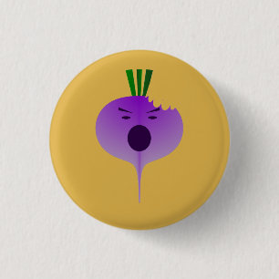 Bite The Angry Turnip by Kenneth Yoncich 3 Cm Round Badge