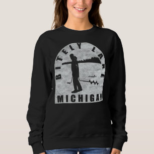 Bitely Lake Ice Fishing Michigan Sweatshirt