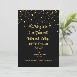 Bites & Bubbly New Years Eve Invitation