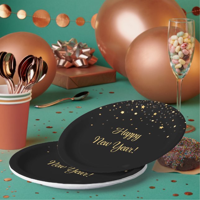 Bites & Bubbly New Years Eve Paper Plate (Multi)