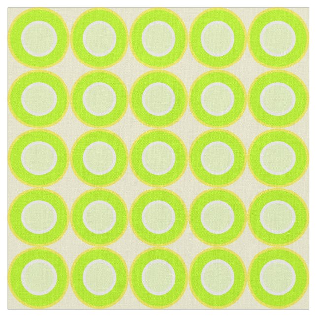 Bitesize Green Doughnuts With Green Fill On Yellow Fabric (Close Up)