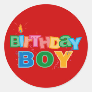 Bithday Boy Letters Sticker