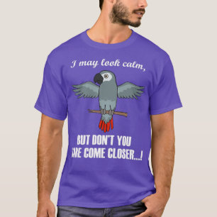 Biting African Grey Parrot Ironic Quote T-Shirt