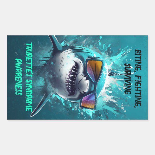 Biting Fighting Surviving Tourette's Sticker (Front)