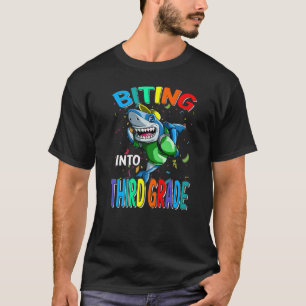 Biting Into Third Grade Back To School Shark T-Shirt