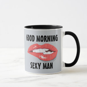 BITING LIP ROMANTIC BOYFRIEND HUSBAND COFFEE MUG