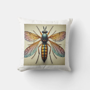 Biting Midge 060924IREF249 - Watercolor Cushion