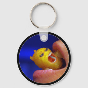 Biting Tater Tot Key Ring