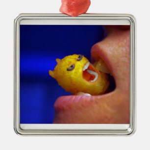 Biting Tater Tot Metal Tree Decoration