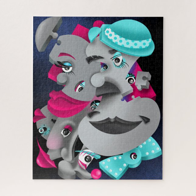 Bits and Pieces – Surreal Puzzle Faces Jigsaw (Vertical)