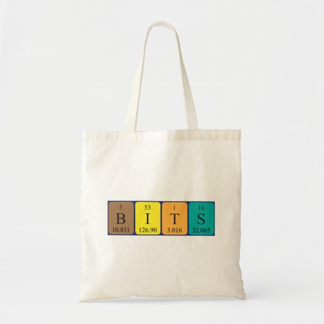 Bits periodic table word tote bag (Front)