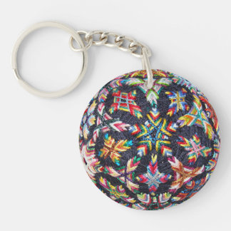 Bits Sakasa Temari Keychain, Acrylic Key Ring