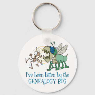 Bitten By The Genealogy Bug Key Ring