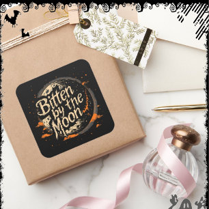 Bitten by the Moon   ExDesigner   Halloween Square Sticker