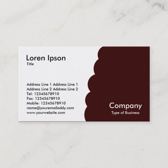 Bitten - Dark Brown Business Card (Front)
