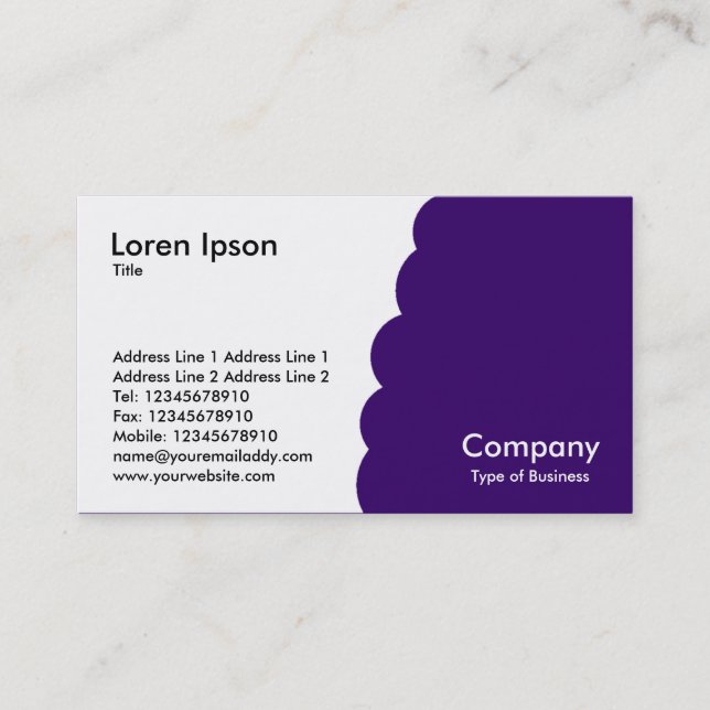 Bitten - Dark Violet Business Card (Front)