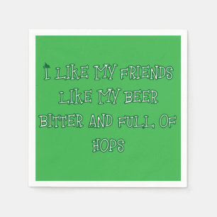 Bitter Beer Wanted Here  Napkin