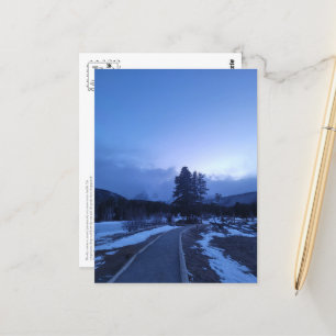 Bitter Blue Mountain Winter Hike Postcard