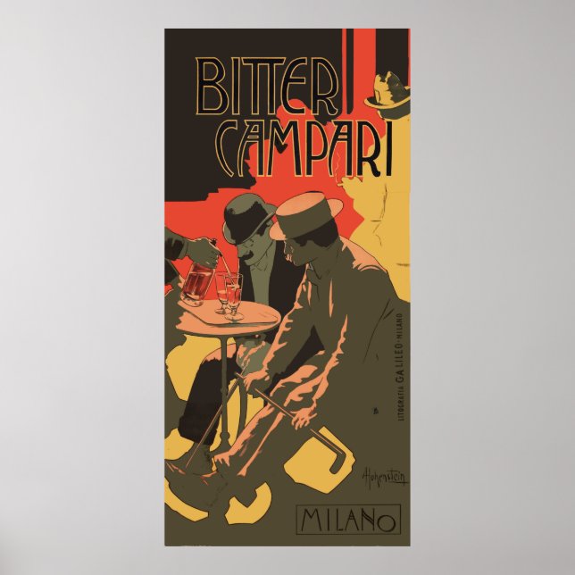 Bitter Campari by Adolfo Hohenstein Poster (Front)