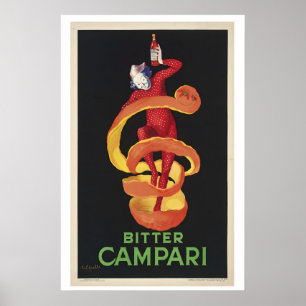 Bitter Campari Vintage Advertising Poster by