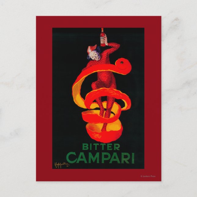 Bitter Campari Vintage PosterEurope Postcard (Front)
