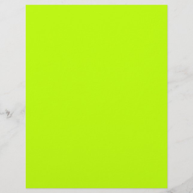 Bitter lime (solid colour)  custom letterhead (Front)