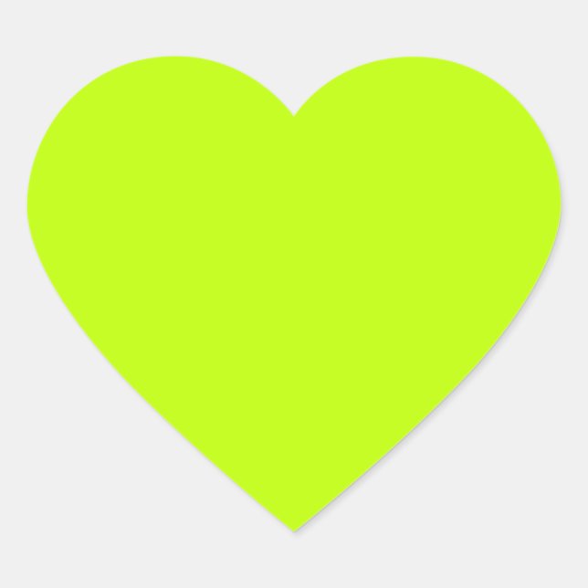 Bitter lime (solid colour)  heart sticker (Front)
