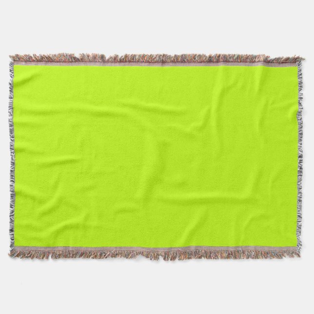 Bitter lime (solid colour)  throw blanket (Front)