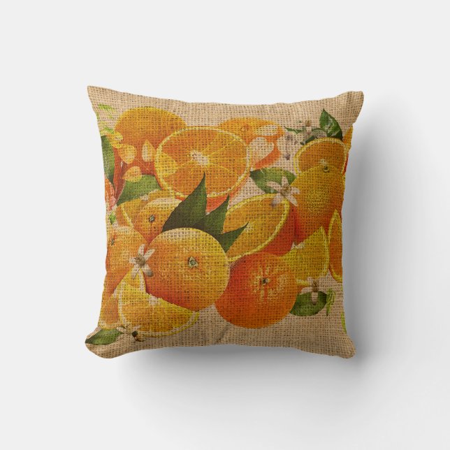 Bitter Oranges from Capri (Cretonne Edition) Cushion (Front)