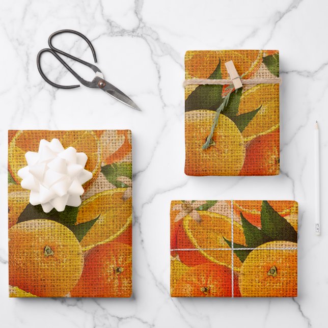 Bitter Oranges from Capri (Cretonne Edition) Wrapping Paper Sheet (Front)