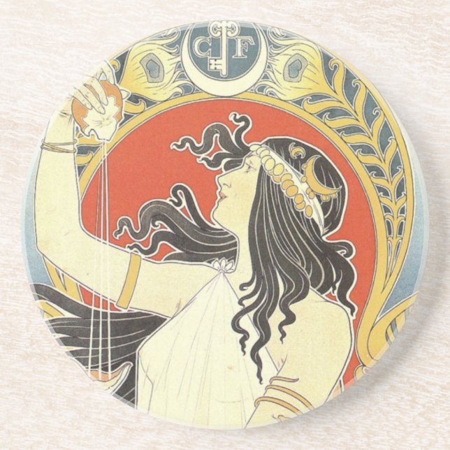 Bitter Oriental art nouveau Coaster (Front)