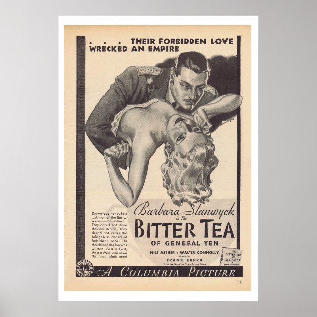 Bitter Tea of General Yen movie Barbara Stanwyck Poster (Front)