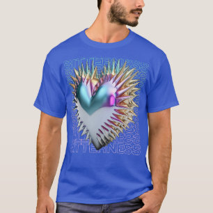 Bitterness Spikey 3D Heart Dark  Y2K T-Shirt